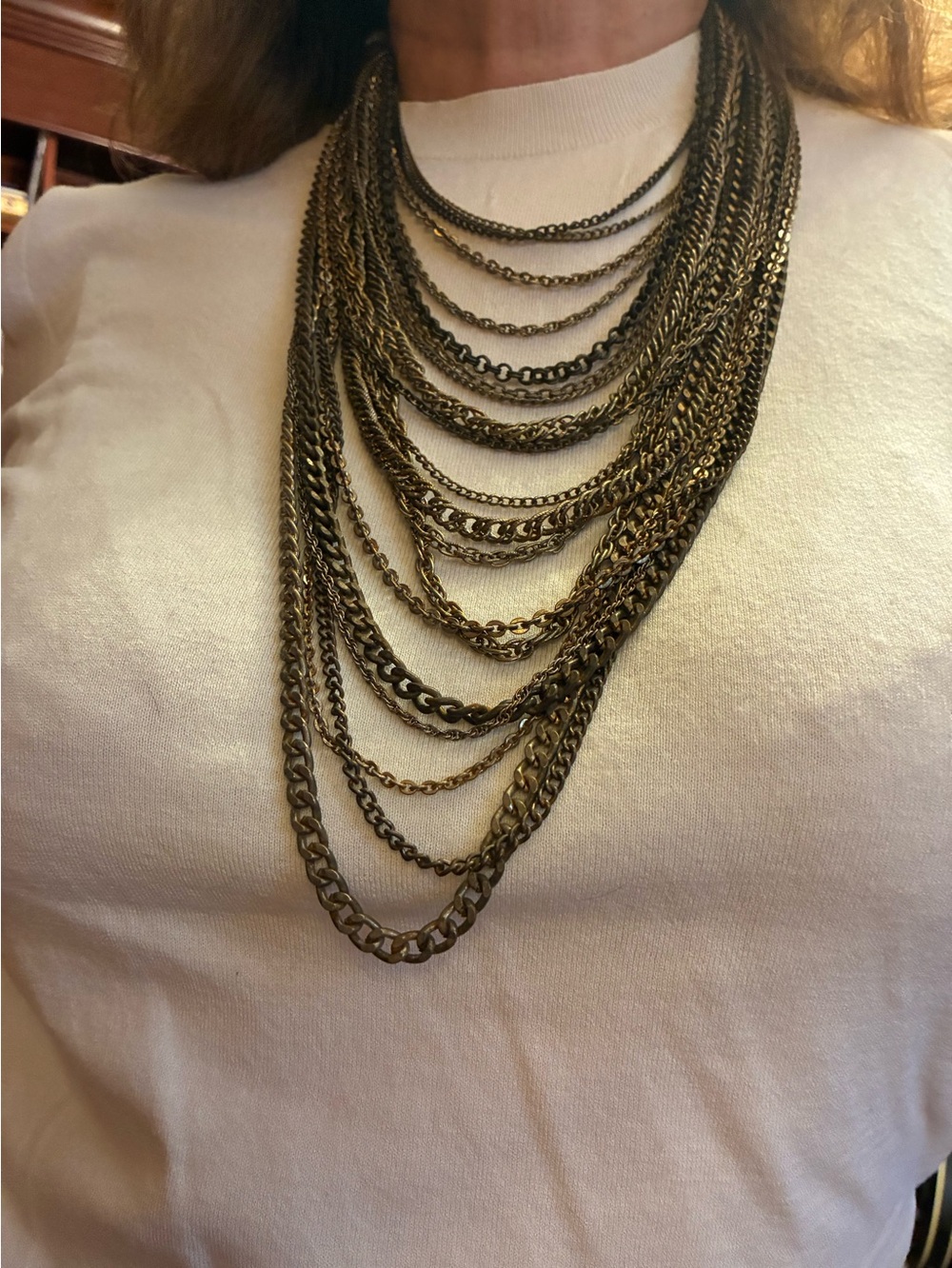 Multi-Strand Layered by Sequin NY Chain Necklace - Women Jewelry